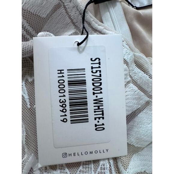 NWT!! "Mello Molly" Midi Dress Lace Needs Stitched On Ruffle Cottage Core Hoco - Picture 10 of 15